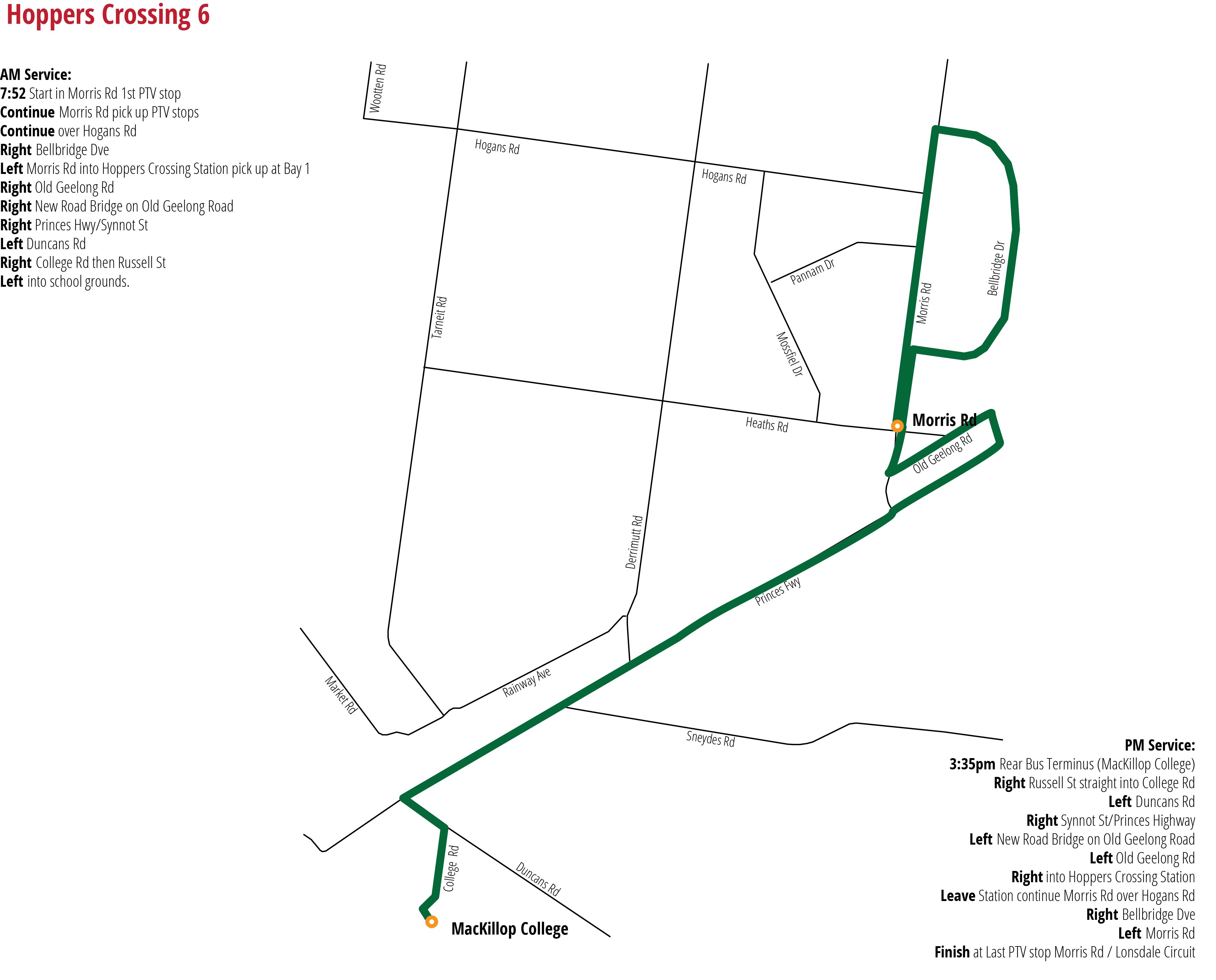 Bus Routes - MacKillop College Werribee